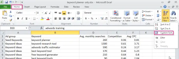 sort_keyword_data_excel