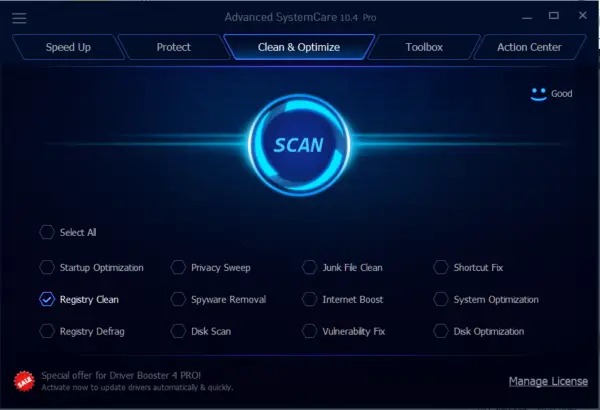 Clean And Optimize Features Of Advanced Systemcare