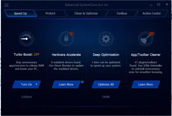 Speed Up Features Of Iobit Advanced Systemcare Pro 10