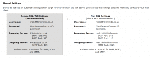 Pop3 Imap Mail Settings Internet Mail Windows 10