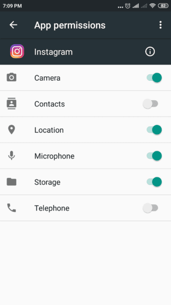 Instagram App Permissions