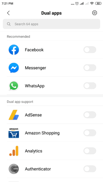 Manage Dual Apps Redmi Note 4