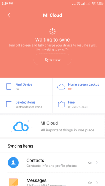 Micloud App Settings Redmi Miui