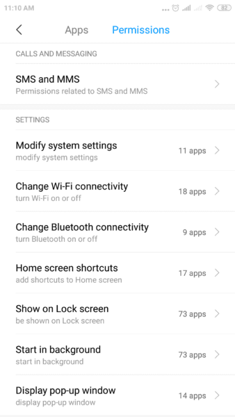Permissions For Apps Android Redmi 1