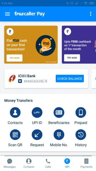 Truecaller Upi Feature