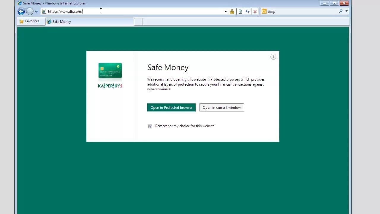 Kaspersky Safe Money