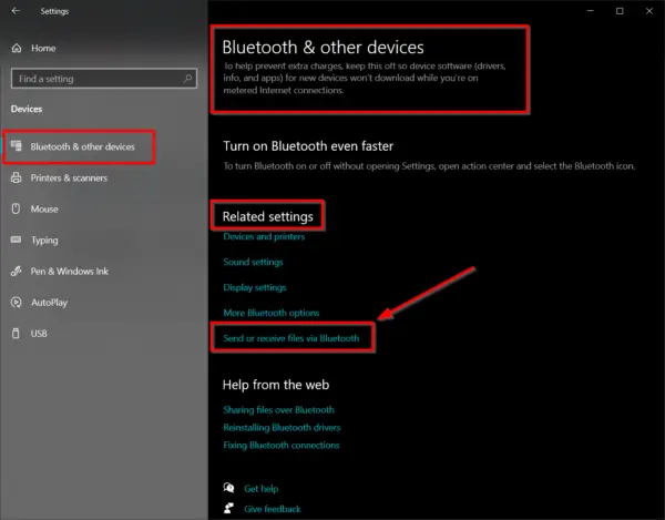 Windows 10 ve Android arasında Bluetooth üzerinden dosya nasıl gönderilir