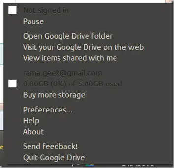 google drive preferences