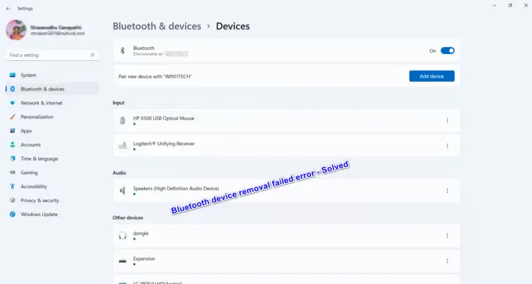 Can’T Remove Bluetooth Device Windows 11 – 3 Best Solutions