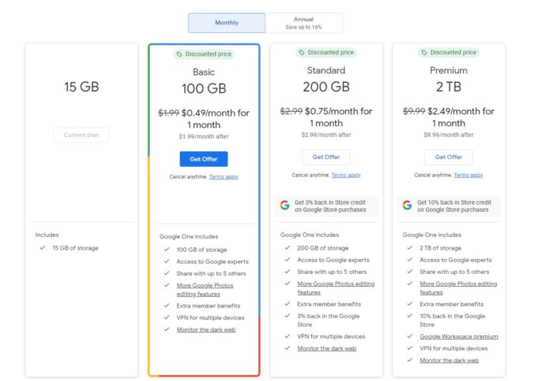 Get Details On Google Drive Pricing