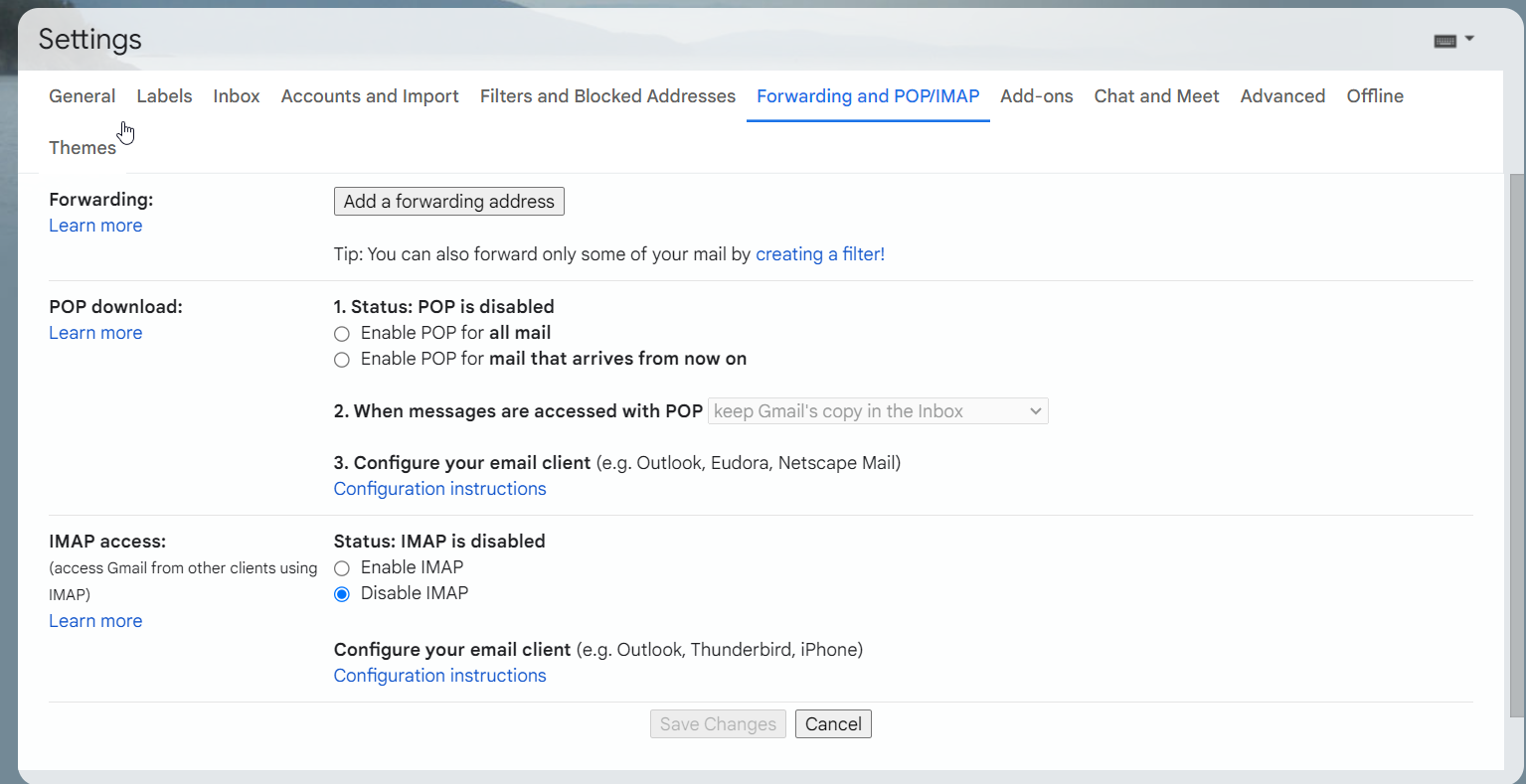 change gmail address by forward