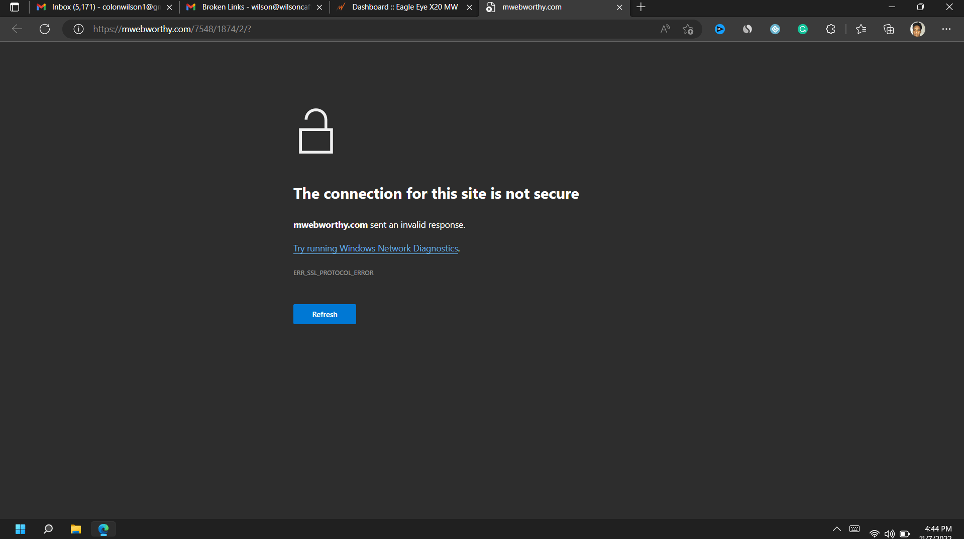 Connection For This Site Is Insecure