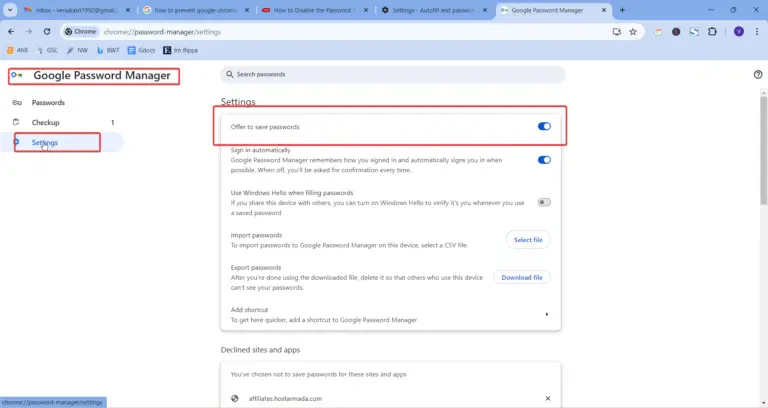 How to Disable Chrome’s Prompt for Saving Passwords Every time – 4 Steps