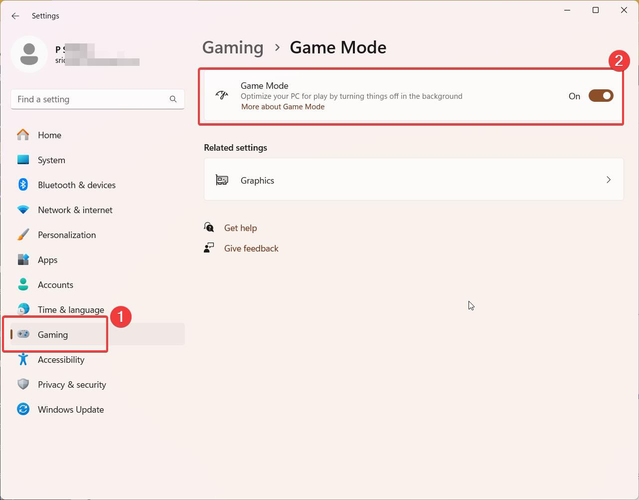 windows 11 game mode