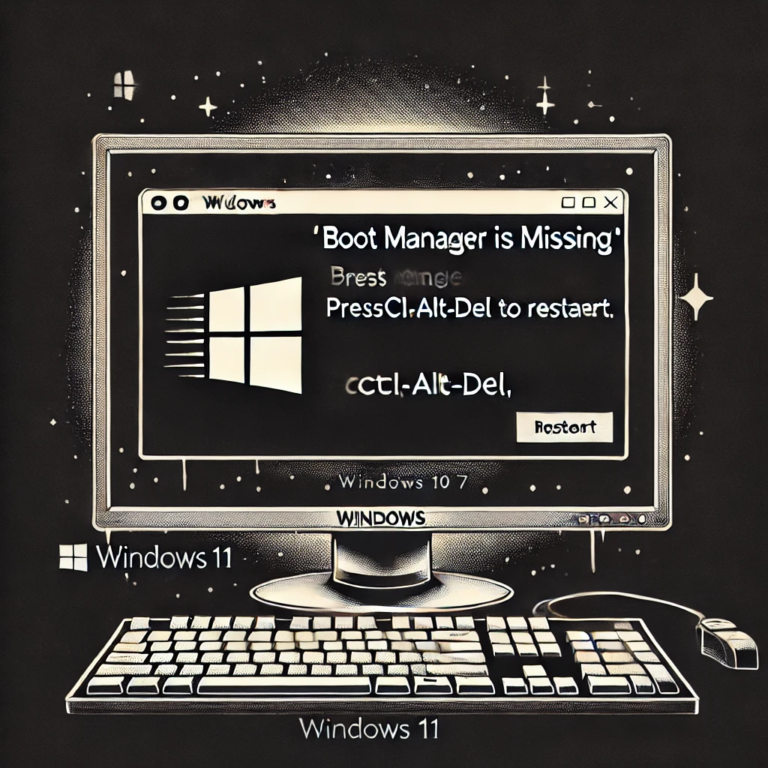 Boot Manager Missing Windows 11 10 7